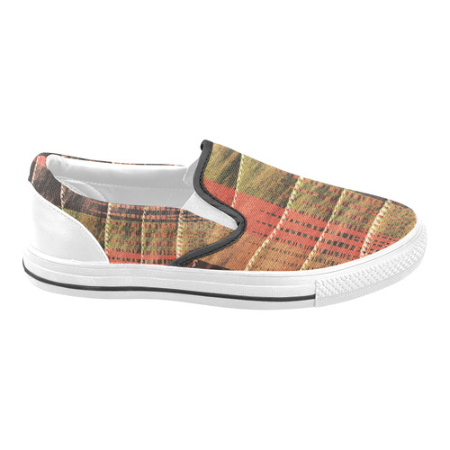 Batik Maharani #6 Vertical - Jera Nour Men's Unusual Slip-on Canvas Shoes (Model 019)