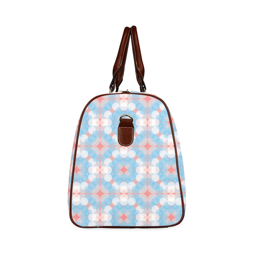 Blue Kaleidoscope Pattern Waterproof Travel Bag/Large (Model 1639)