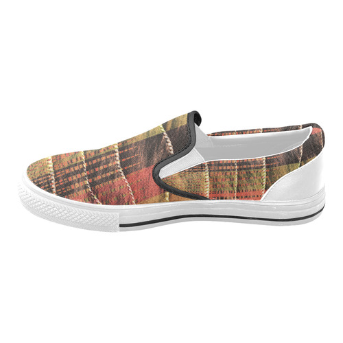 Batik Maharani #6 Vertical - Jera Nour Men's Unusual Slip-on Canvas Shoes (Model 019)