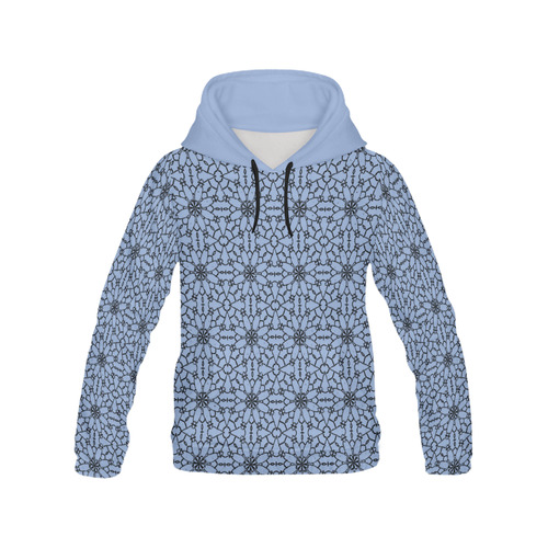 Serenity Lace All Over Print Hoodie for Women (USA Size) (Model H13)