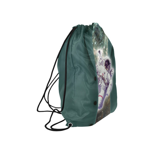 Astronaut looks out of a jacket Large Drawstring Bag Model 1604 (Twin Sides)  16.5"(W) * 19.3"(H)