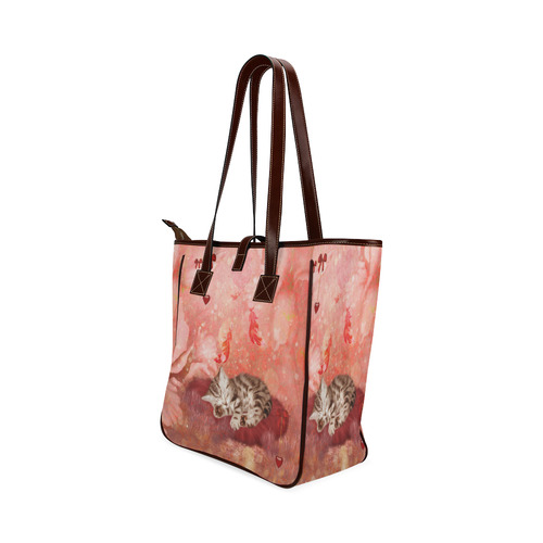 Sweet little sleeping kitten Classic Tote Bag (Model 1644)