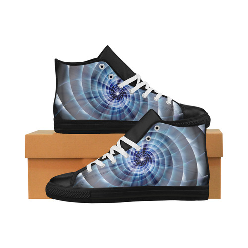 Spiral Eye 3D - Jera Nour Aquila High Top Microfiber Leather Men's Shoes/Large Size (Model 032)