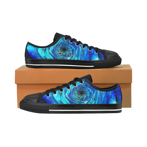 Galaxy Wormhole Spiral 3D - Jera Nour Men's Classic Canvas Shoes/Large Size (Model 018)