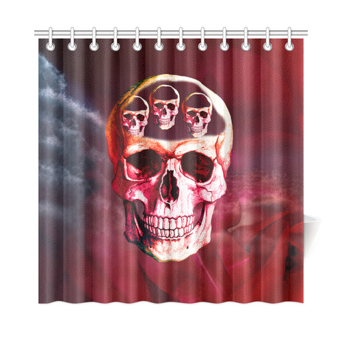 Funny Skulls Shower Curtain 72"x72"