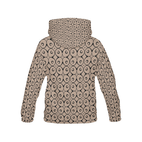 My Lucky Day Warm Taupe All Over Print Hoodie for Women (USA Size) (Model H13)