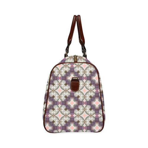 Violet Kaleidoscope Pattern Waterproof Travel Bag/Large (Model 1639)