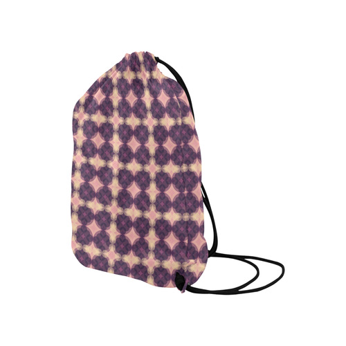 Purple Kaleidoscope Pattern Medium Drawstring Bag Model 1604 (Twin Sides) 13.8"(W) * 18.1"(H)