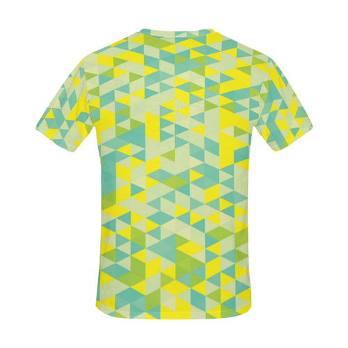 DESIGNERS colorful t-shirt : YELLOW TRIANGLES All Over Print T-Shirt for Men (USA Size) (Model T40)