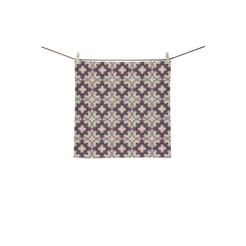 Violet Kaleidoscope Pattern Square Towel 13“x13”