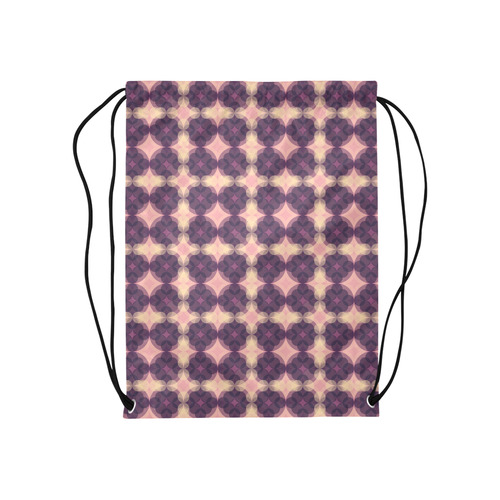 Purple Kaleidoscope Pattern Medium Drawstring Bag Model 1604 (Twin Sides) 13.8"(W) * 18.1"(H)