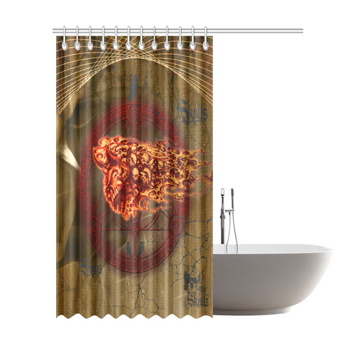 Awesome, creepy flyings skulls Shower Curtain 72"x84"