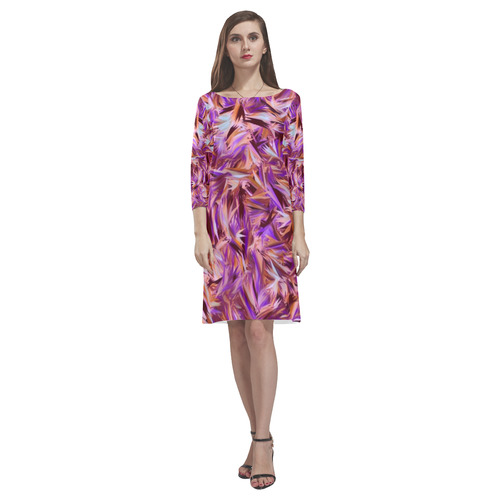 modern abstract 21 A by JamColors Rhea Loose Round Neck Dress(Model D22)