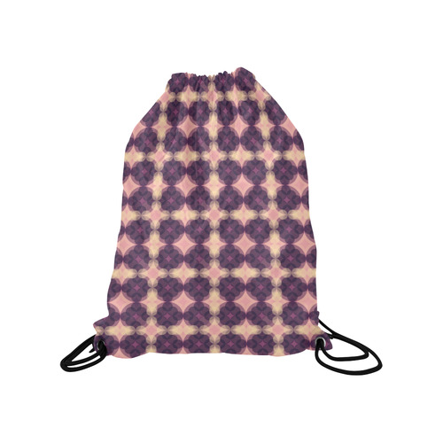 Purple Kaleidoscope Pattern Medium Drawstring Bag Model 1604 (Twin Sides) 13.8"(W) * 18.1"(H)