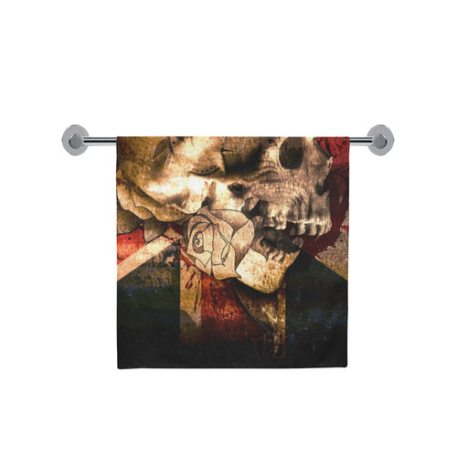 Grunge Skull and British Flag Bath Towel 30"x56"