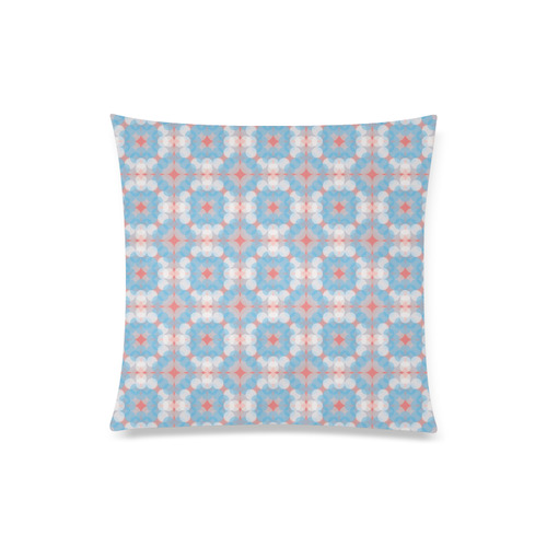 Blue Kaleidoscope Pattern Custom Zippered Pillow Case 20"x20"(Twin Sides)