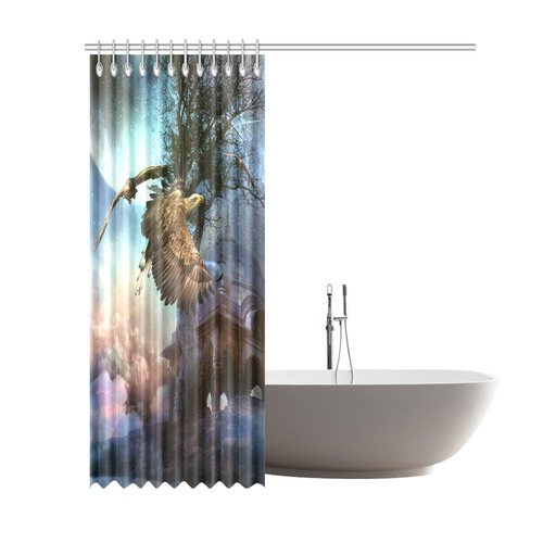 Awesome flying eagle Shower Curtain 69"x84"