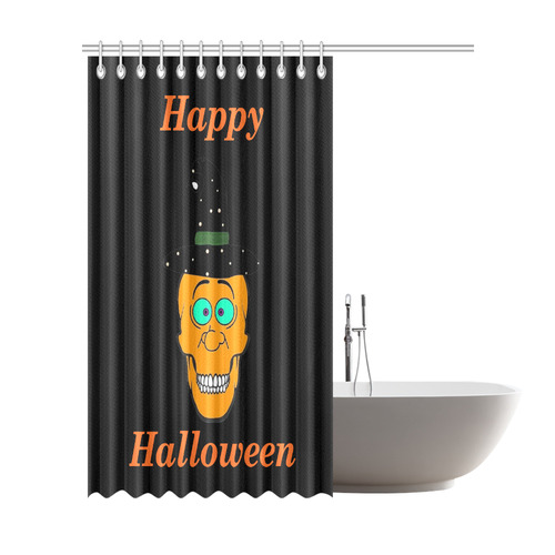 Pumkin Skully by Popart Lover Shower Curtain 72"x84"