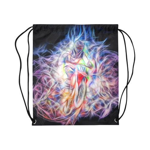 Motocross Motorbike Jump Large Drawstring Bag Model 1604 (Twin Sides)  16.5"(W) * 19.3"(H)