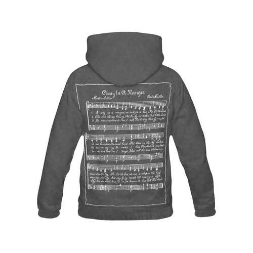 Away in the Manger Chalkboard All Over Print Hoodie for Women (USA Size) (Model H13)