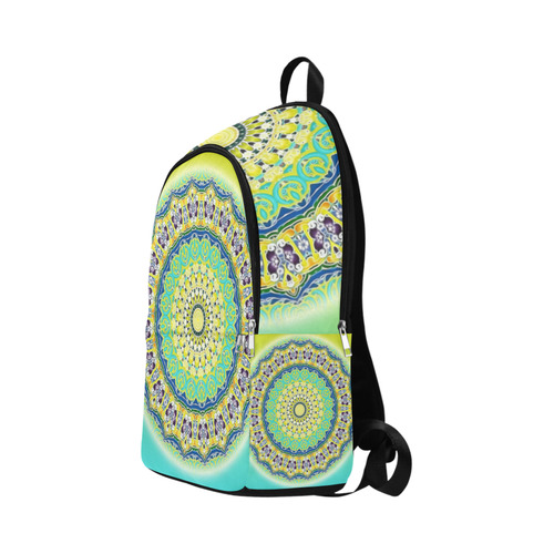 Power Mandala - Blue Green Yellow Lilac Fabric Backpack for Adult (Model 1659)