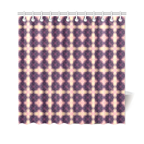 Purple Kaleidoscope Pattern Shower Curtain 69"x70"