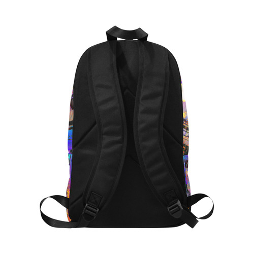 Abstract Art The Way Of Lizard multicolored Fabric Backpack for Adult (Model 1659)