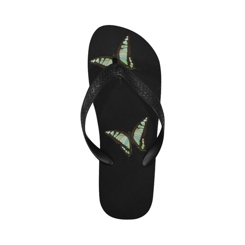 Graphium cloanthus butterflies painting Flip Flops for Men/Women (Model 040)