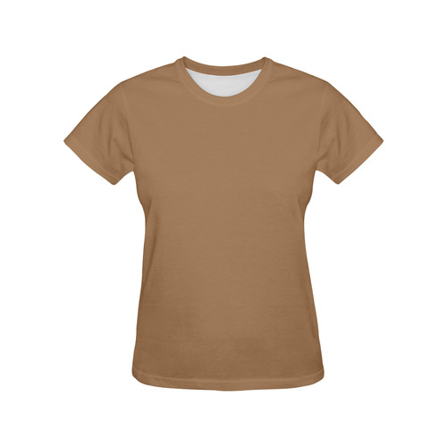 Brown Sugar All Over Print T-Shirt for Women (USA Size) (Model T40)