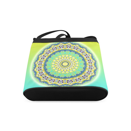 Power Mandala - Blue Green Yellow Lilac Crossbody Bags (Model 1613)