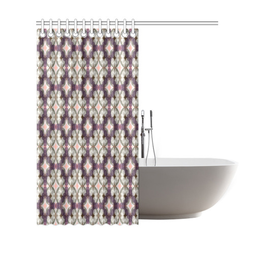 Violet Kaleidoscope Pattern Shower Curtain 69"x72"