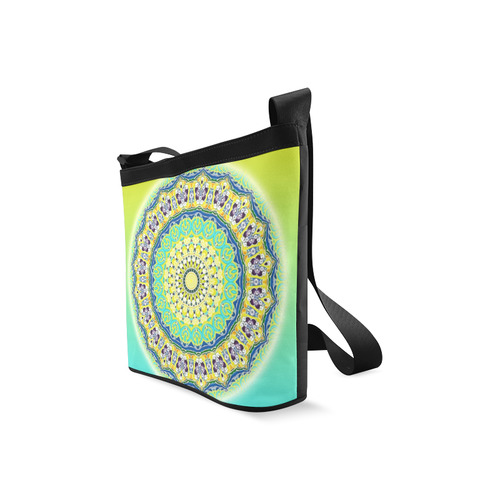 Power Mandala - Blue Green Yellow Lilac Crossbody Bags (Model 1613)