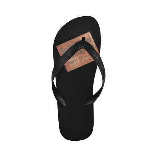 Spitting prohibited, penalty, photo Flip Flops for Men/Women (Model 040)