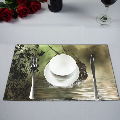 Ship wreck in the night Placemat 12’’ x 18’’ (Set of 6)