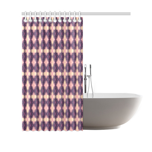 Purple Kaleidoscope Pattern Shower Curtain 69"x70"