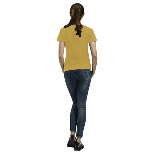 Spicy Mustard All Over Print T-Shirt for Women (USA Size) (Model T40)
