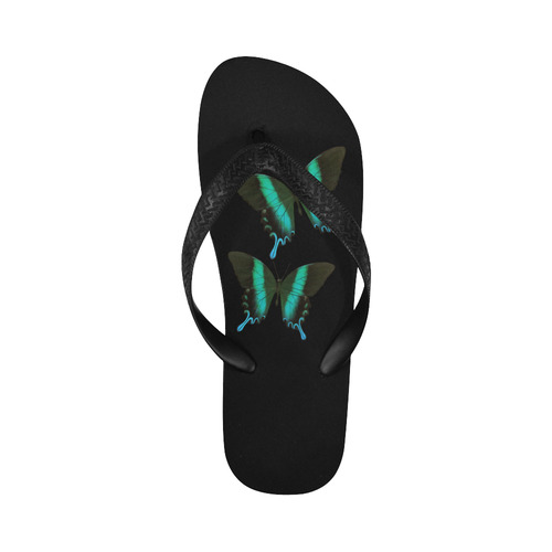 Papilio blumei butterfly painting Flip Flops for Men/Women (Model 040)