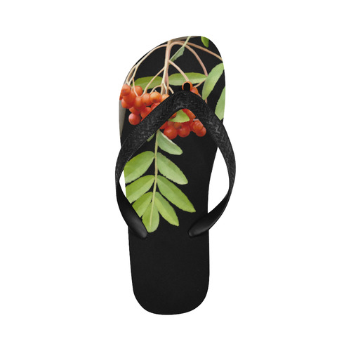 Rowan tree plant watercolor Flip Flops for Men/Women (Model 040)