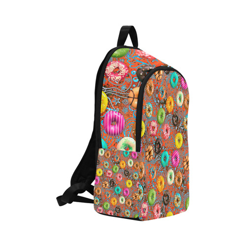 Colorful Yummy Donuts Hearts Ornaments Pattern Fabric Backpack for Adult (Model 1659)