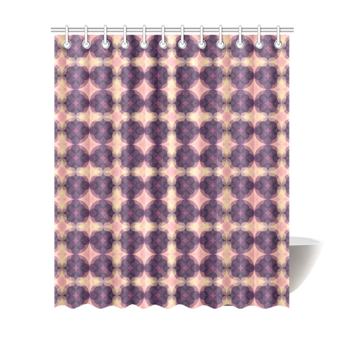 Purple Kaleidoscope Pattern Shower Curtain 72"x84"
