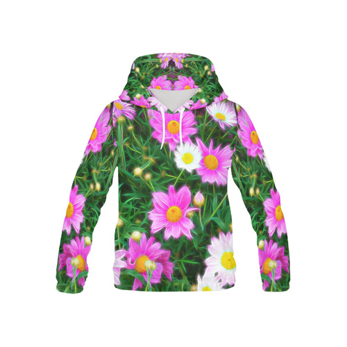 Floral ArtStudio 35 A by JamColors All Over Print Hoodie for Kid (USA Size) (Model H13)