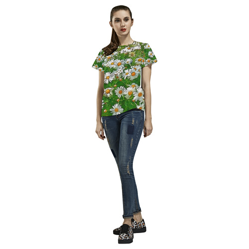 Floral ArtStudio 36A by JamColors All Over Print T-Shirt for Women (USA Size) (Model T40)