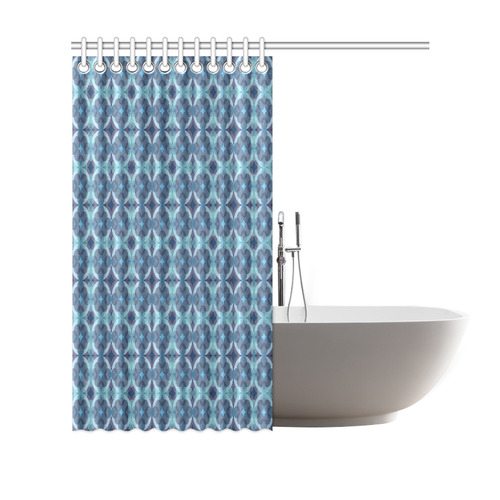 Sapphire Kaleidoscope Pattern Shower Curtain 69"x70"