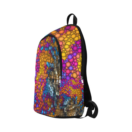 Dotted Gradients Chaos Pattern multicolored Fabric Backpack for Adult (Model 1659)