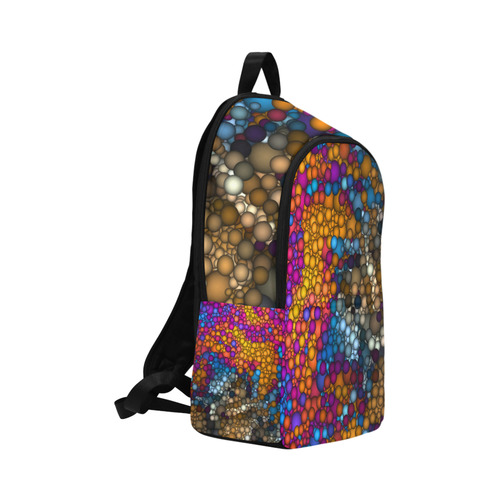 Dotted Gradients Chaos Pattern multicolored Fabric Backpack for Adult (Model 1659)