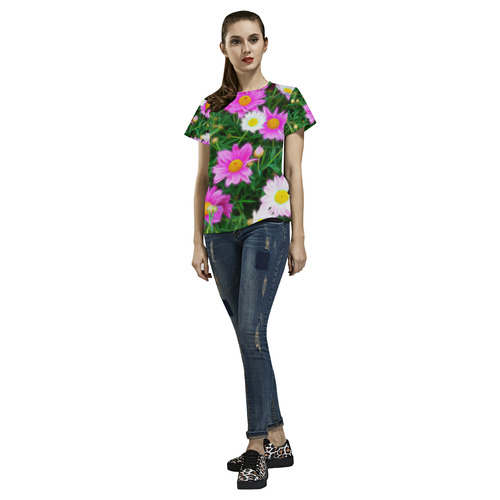 Floral ArtStudio 35 A by JamColors All Over Print T-Shirt for Women (USA Size) (Model T40)