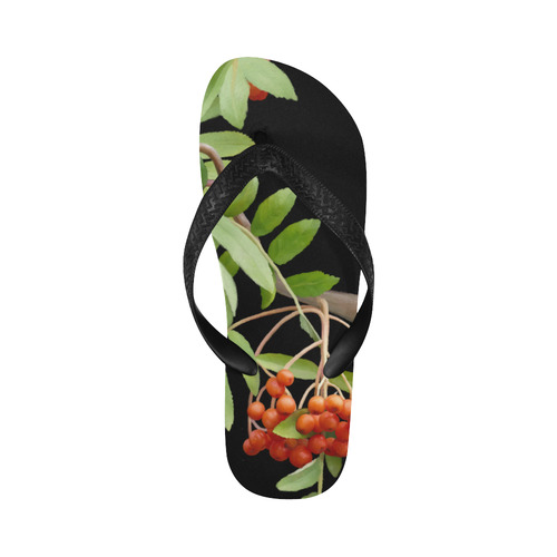 Rowan tree plant watercolor Flip Flops for Men/Women (Model 040)