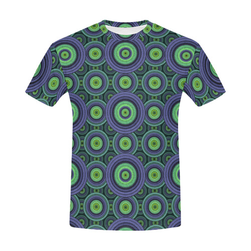 Green and Blue Stitched Pattern