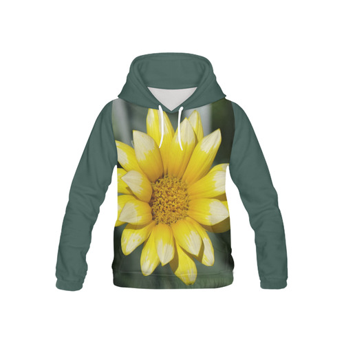 Yellow Flower, floral photo All Over Print Hoodie for Kid (USA Size) (Model H13)