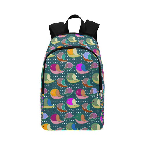 Simply Geometric Cute Birds Pattern Colored Fabric Backpack for Adult (Model 1659)